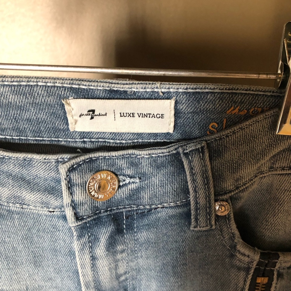 💙Kids 7 for all mankind cropped jeans size 14 luxe vintage - Picture 9 of 10